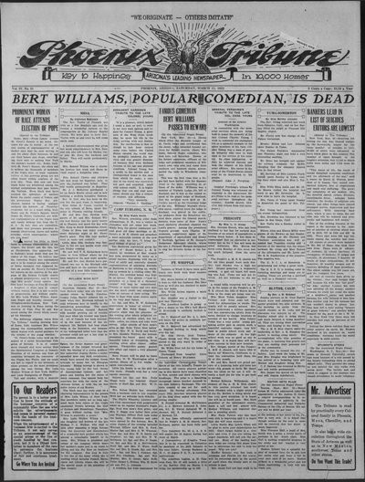 Phoenix Tribune, Mar 11, 1922