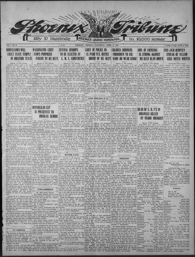 Phoenix Tribune, Apr 8, 1922