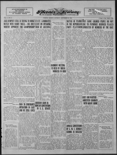 Phoenix Tribune, Sep 30, 1922