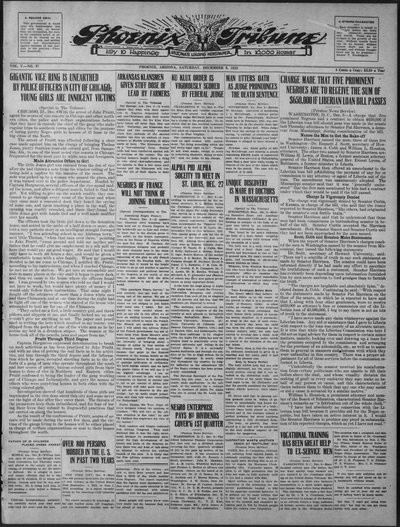 Phoenix Tribune, Dec 9, 1922