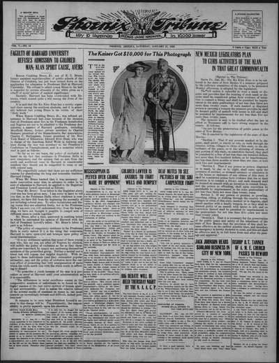 Phoenix Tribune, Jan 27, 1923