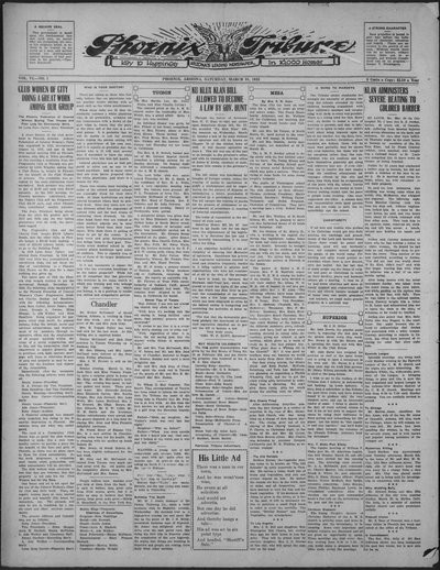 Phoenix Tribune, Mar 31, 1923