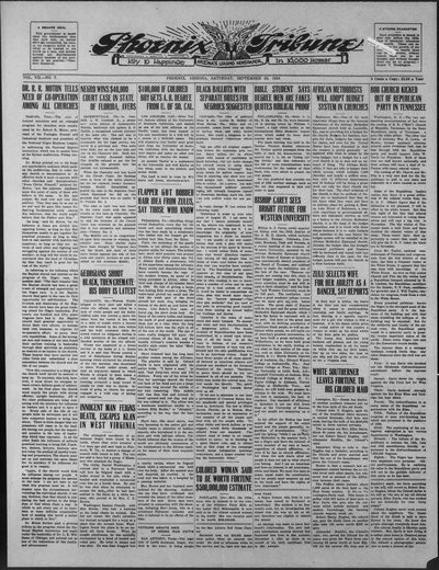 Phoenix Tribune, Sep 20, 1924