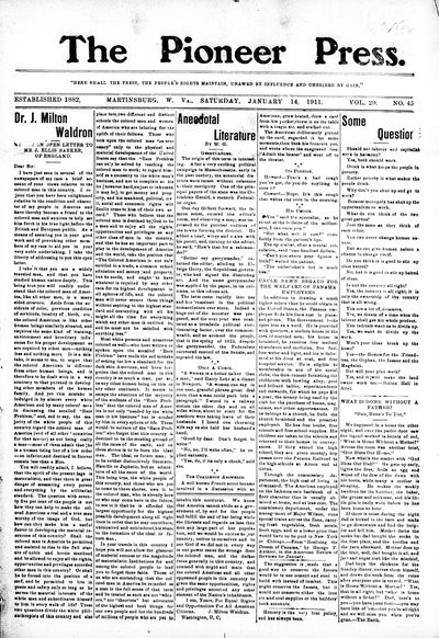 The Pioneer Press, Jan 14, 1911