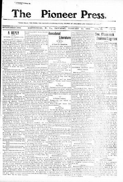 The Pioneer Press, Feb 15, 1913