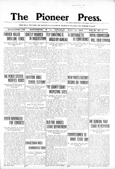 The Pioneer Press, Jul 25, 1914
