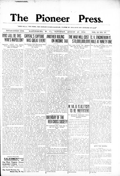 The Pioneer Press, Aug 29, 1914