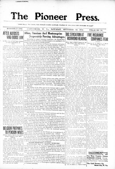 The Pioneer Press, Sep 12, 1914