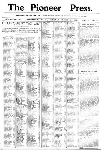 The Pioneer Press, Aug 21, 1915