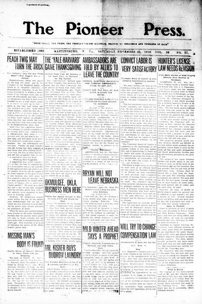 The Pioneer Press, Nov 25, 1916