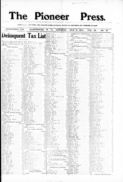 The Pioneer Press, Jul 28, 1917