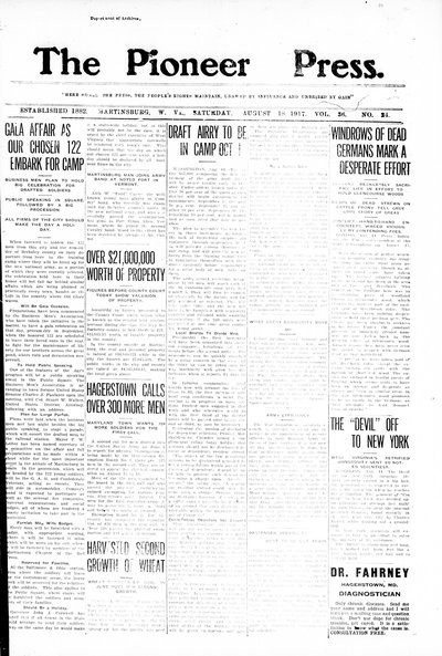 The Pioneer Press, Aug 18, 1917