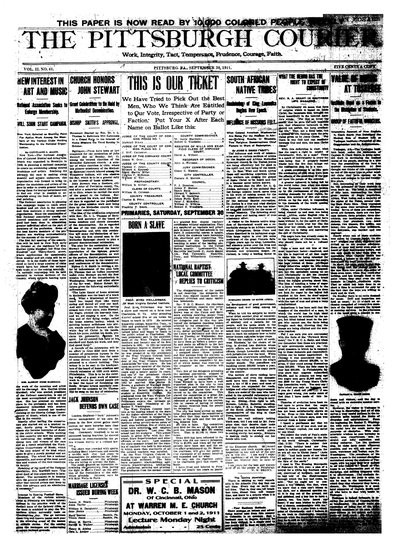 Pittsburgh Courier, Sep 30, 1911