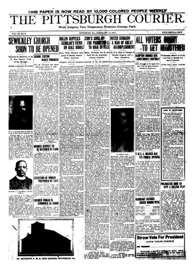 Pittsburgh Courier, Feb 17, 1912