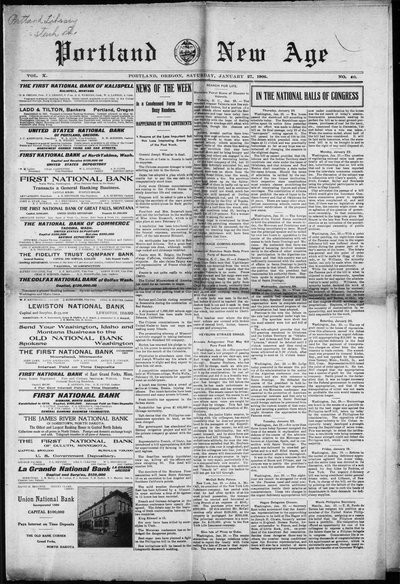 The New Age (Portland), Jan 27, 1906