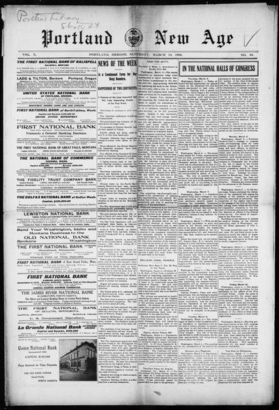 The New Age (Portland), Mar 10, 1906