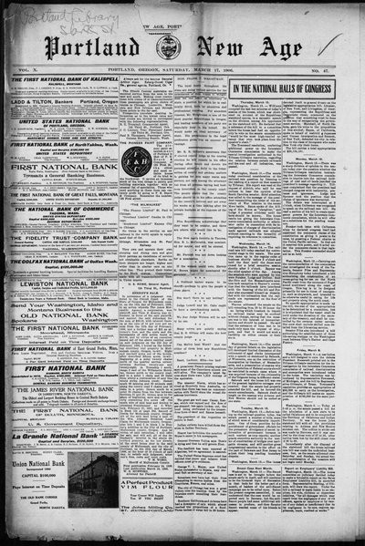 The New Age (Portland), Mar 17, 1906