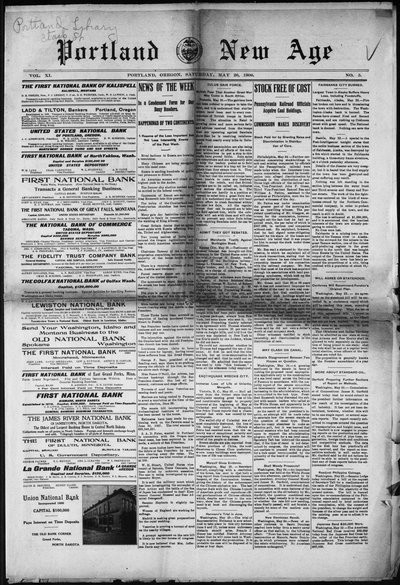 The New Age (Portland), May 26, 1906