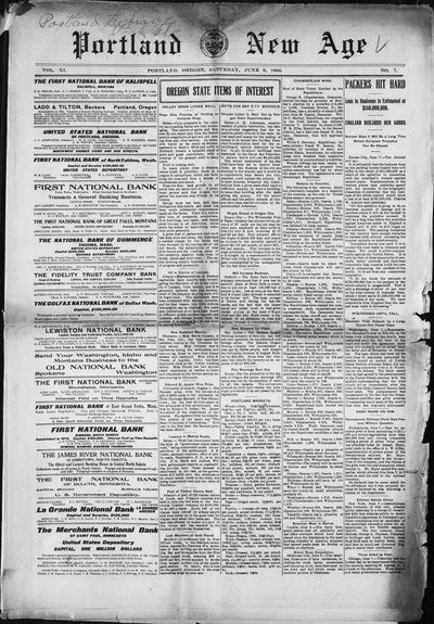 The New Age (Portland), Jun 9, 1906