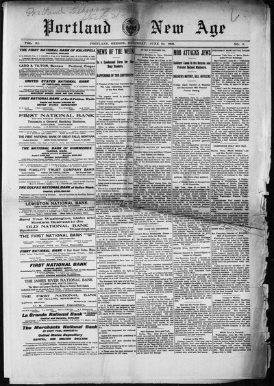 The New Age (Portland), Jun 23, 1906