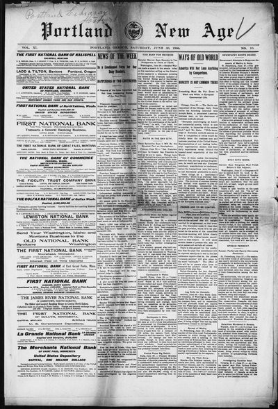 The New Age (Portland), Jun 30, 1906