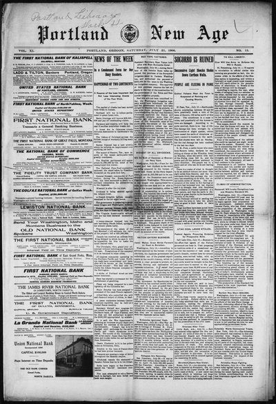 The New Age (Portland), Jul 21, 1906