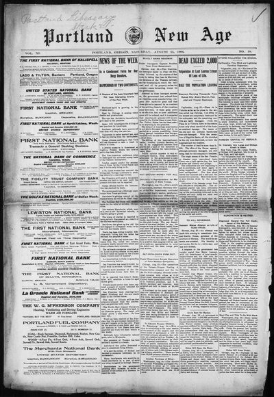 The New Age (Portland), Aug 25, 1906