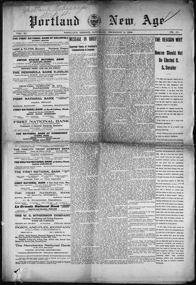 The New Age (Portland), Dec 8, 1906