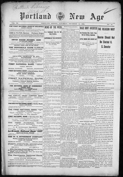 The New Age (Portland), Dec 15, 1906