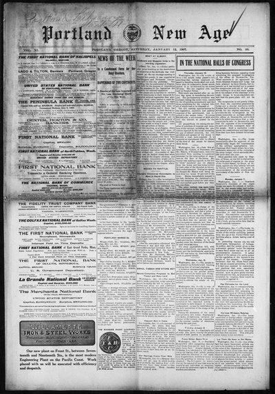 The New Age (Portland), Jan 12, 1907