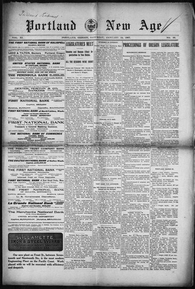 The New Age (Portland), Jan 19, 1907