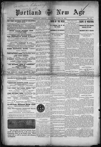 The New Age (Portland), Mar 23, 1907
