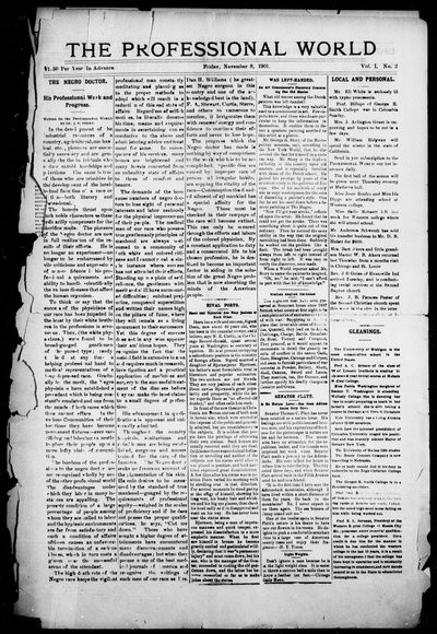 The Professional World, Nov 8, 1901