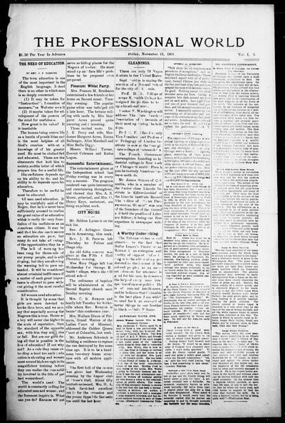 The Professional World, Nov 15, 1901