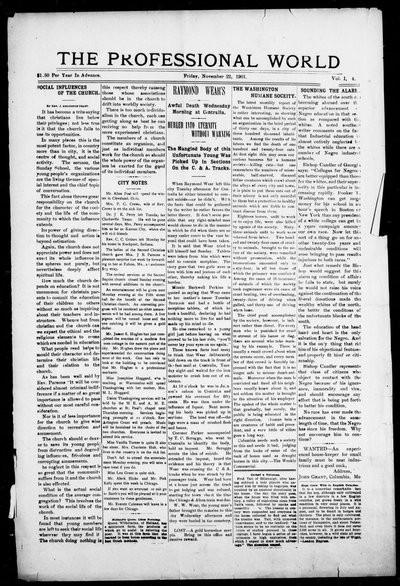 The Professional World, Nov 22, 1901