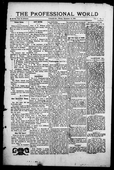 The Professional World, Dec 13, 1901