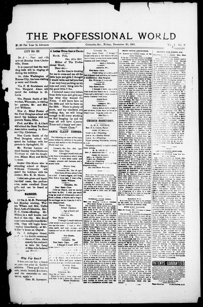 The Professional World, Dec 20, 1901