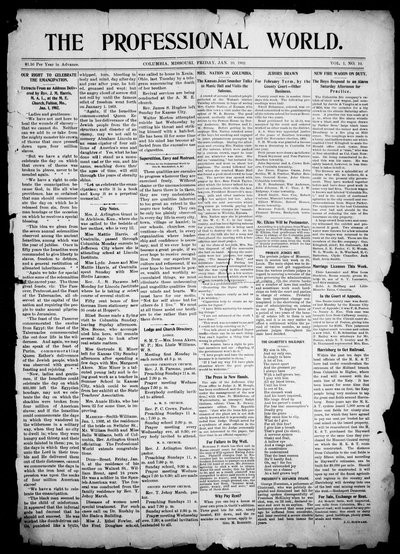 The Professional World, Jan 10, 1902