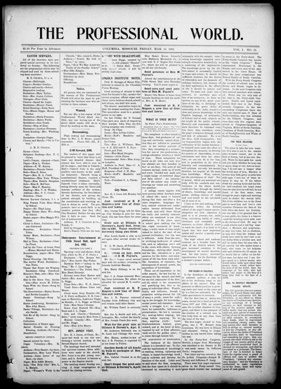 The Professional World, Mar 28, 1902