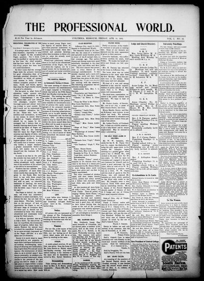 The Professional World, Apr 18, 1902