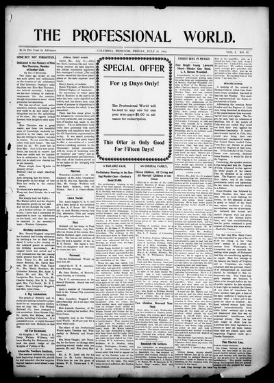 The Professional World, Jul 18, 1902