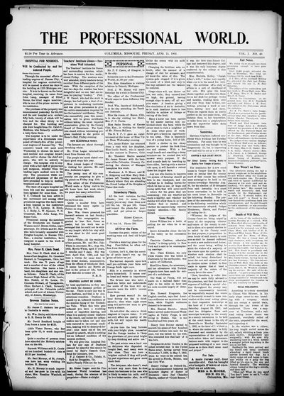 The Professional World, Aug 15, 1902