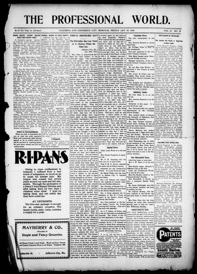 The Professional World, Jan 30, 1903