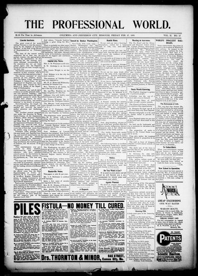 The Professional World, Feb 27, 1903