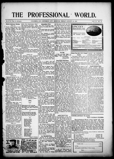 The Professional World, Aug 28, 1903