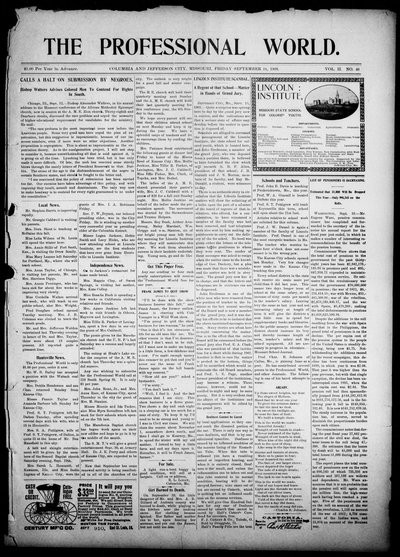 The Professional World, Sep 18, 1903