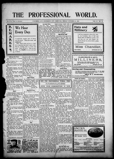 The Professional World, Oct 30, 1903
