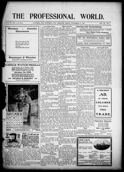 The Professional World, Nov 27, 1903