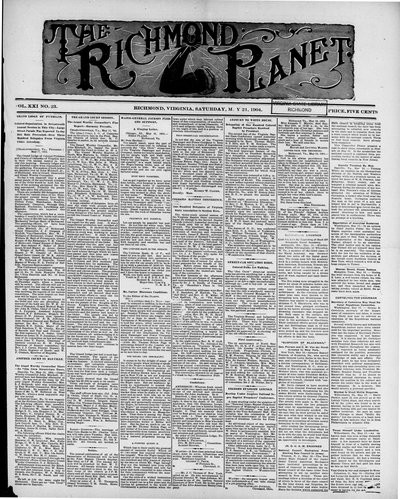 Richmond Planet, May 21, 1904