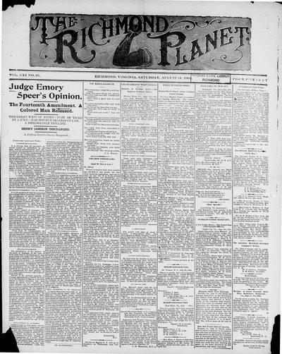 Richmond Planet, Aug 13, 1904